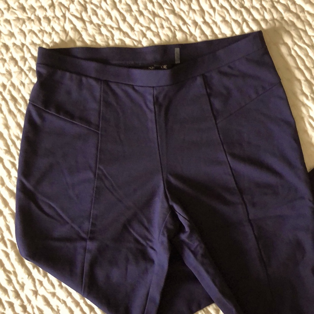 Nic + Zoe Shaped Ponte Pants Leggings Nightshade Purple S